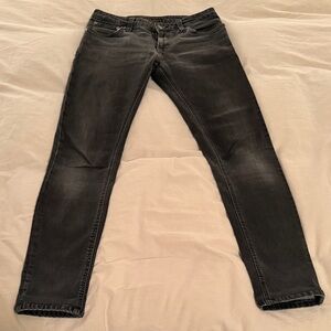 Nudie Jeans Men's Skinny Lin Jeans - Faded Black